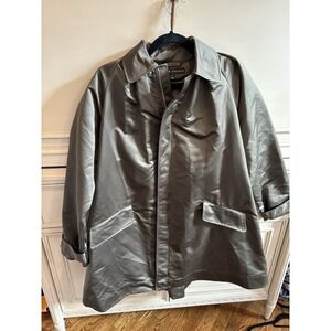 Ralph Lauren Black Label Trench Coat Green Oversized Zip Close Size 2 NWT $1,398